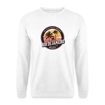 Rio de Janeiro Brasilien Vintage Beach Design - Unisex Pullover - Weiß - Vorne