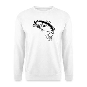 Logo transparent de poisson pour pêcheur - Sweat-shirt Unisexe - blanc - Devant