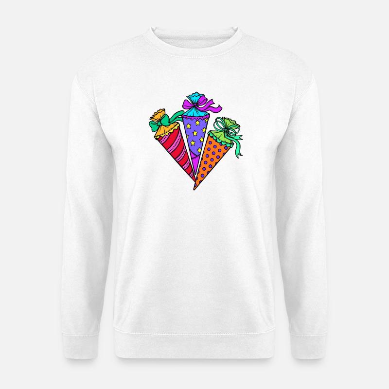 Schultüte Schulstart Schulbeginn Vorschule - Unisex Pullover - Weiß