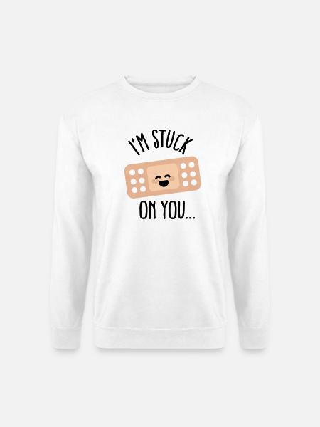 I'm stuck on you Liebe Krankenschwester Pflaster - Unisex Pullover - Weiß