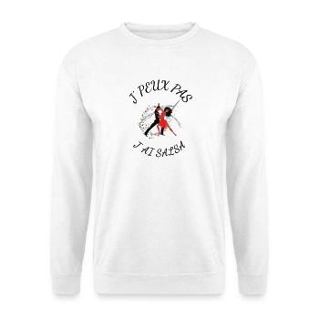 je peux pas, j'ai salsa - Sweat-shirt Unisexe - blanc - Devant