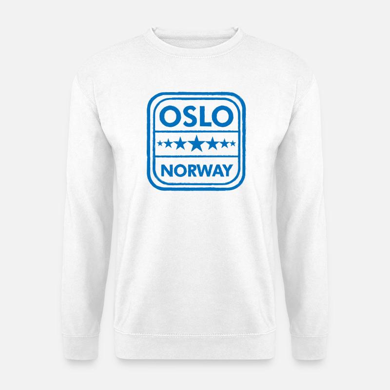 Oslo Norwegen Abzeichen - Unisex Pullover - Weiß