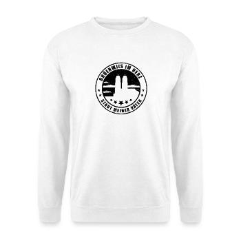 Stadt meiner Väter - St.Gallen Stempel - Unisex Pullover - Weiß - Vorne