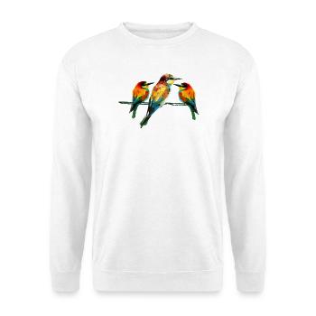 Geometric Kingfisher Trio - Unisex Sweatshirt - white - Front