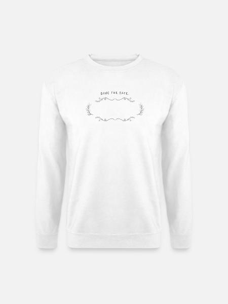 SAVE THE DATE | leeres Feld zum Beschriften - Unisex Pullover - Weiß