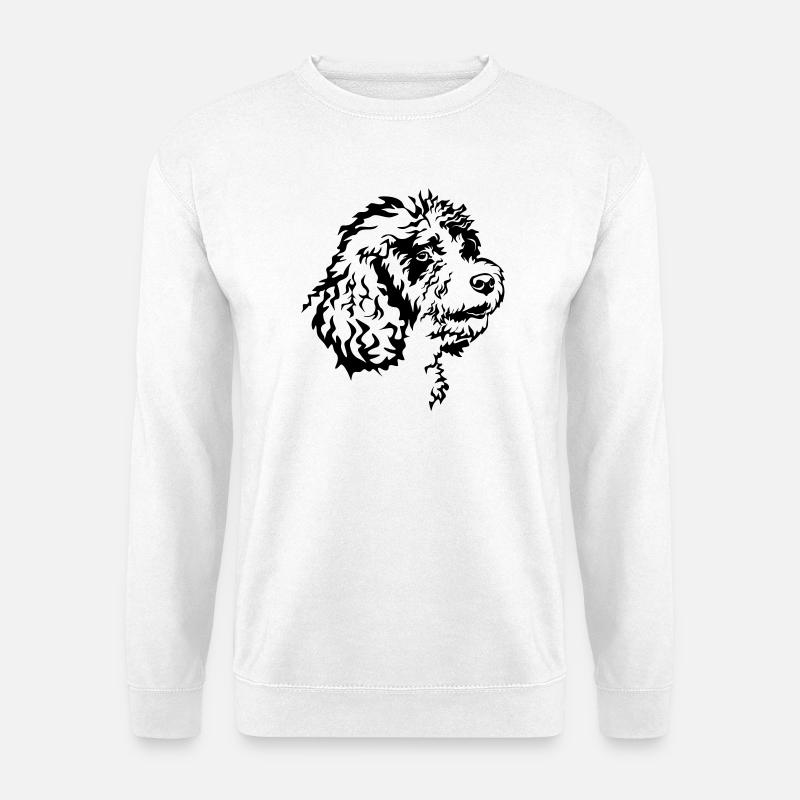 Spanischer Wasserhund Kopf - Unisex Pullover - Weiß