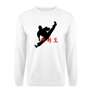 Logo de Taekwondo sauté coup de pied coréen - Sweat-shirt Unisexe - blanc - Devant