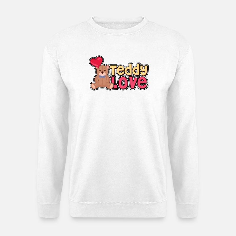 Teddy Liebe - Bär - Bären - Unisex Pullover - Weiß