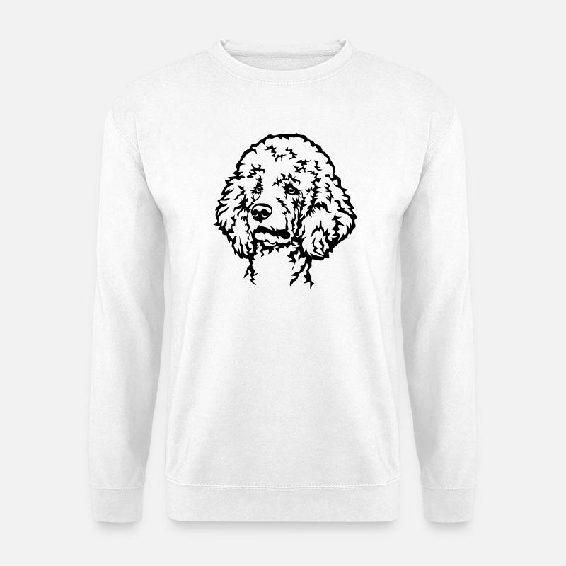 Pudel Kopf - Unisex Pullover - Weiß