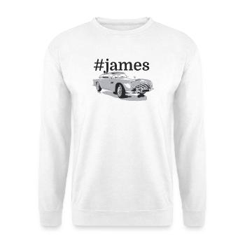 James et Aston - Sweat-shirt Unisexe - blanc - Devant
