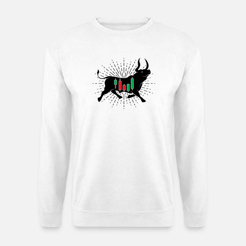 Aktien Bulle - Unisex Pullover - Weiß