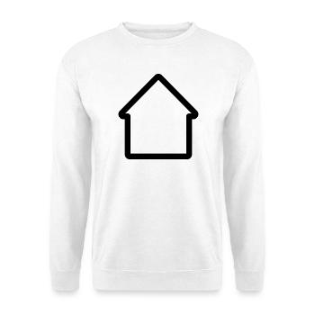 Minimal House Outline Icon For Home And Property - Unisex Sweatshirt - white - Front