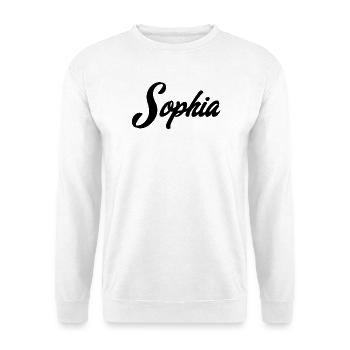Nom Sophia Dessin au trait géométrique abstrait - Sweat-shirt Unisexe - blanc - Devant