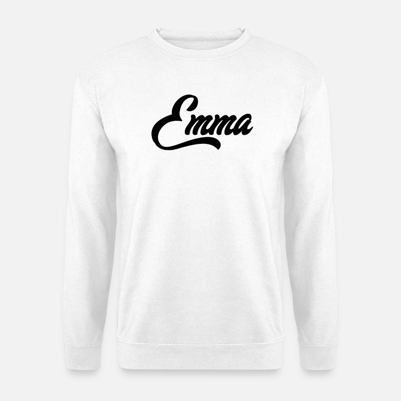 Emma Name  - Unisex Pullover - Weiß
