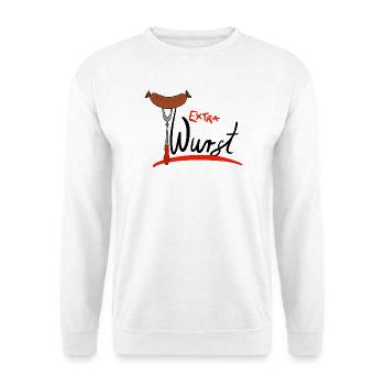 Extra Wurst Barbecue Humor - Unisex Pullover - Weiß - Vorne