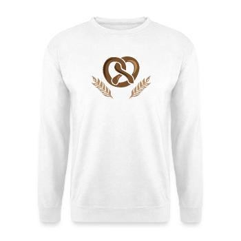 grain baker bakery symbol wheat icon vector - Unisex Sweatshirt - white - Front