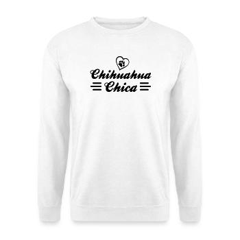 Chihuahua Chica with heart and paw - Unisex Sweatshirt - white - Front