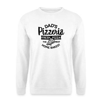Dad's Pizzeria hausgemachte Pizza Vati Vatertag - Unisex Pullover - Weiß - Vorne