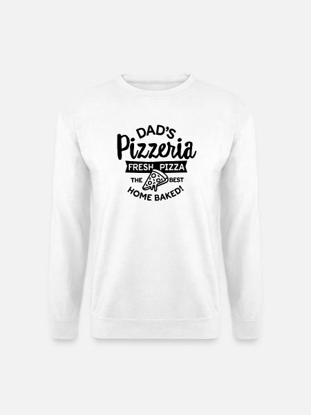 Dad's Pizzeria hausgemachte Pizza Vati Vatertag - Unisex Pullover - Weiß