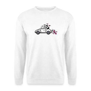 Strichmännchen Hochzeit - Unisex Pullover - Weiß - Vorne