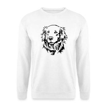 Tête de golden retriever - Sweat-shirt Unisexe - blanc - Devant