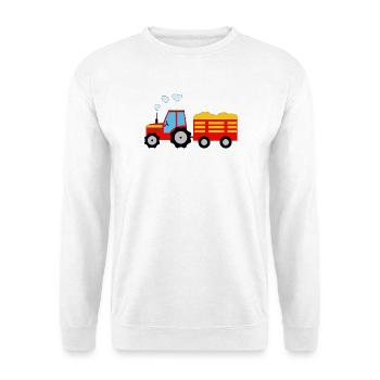 Tracteur - Sweat-shirt Unisexe - blanc - Devant
