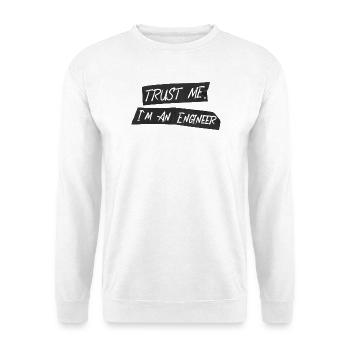 Ingénieur avec char - Sweat-shirt Unisexe - blanc - Devant
