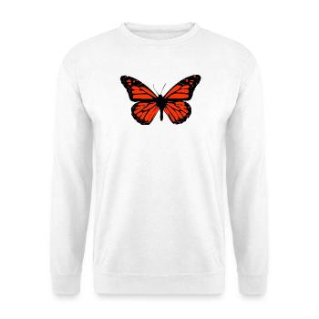 Butterfly Art Detailed, High Contrast - Unisex Sweatshirt - white - Front