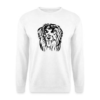 Berger des Pyrénées Kopf - Unisex Sweatshirt - white - Front