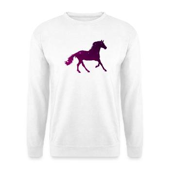 Sternenpferd - Süß Reiten Galaxy Pferd Geschenk - Unisex Pullover - Weiß - Vorne