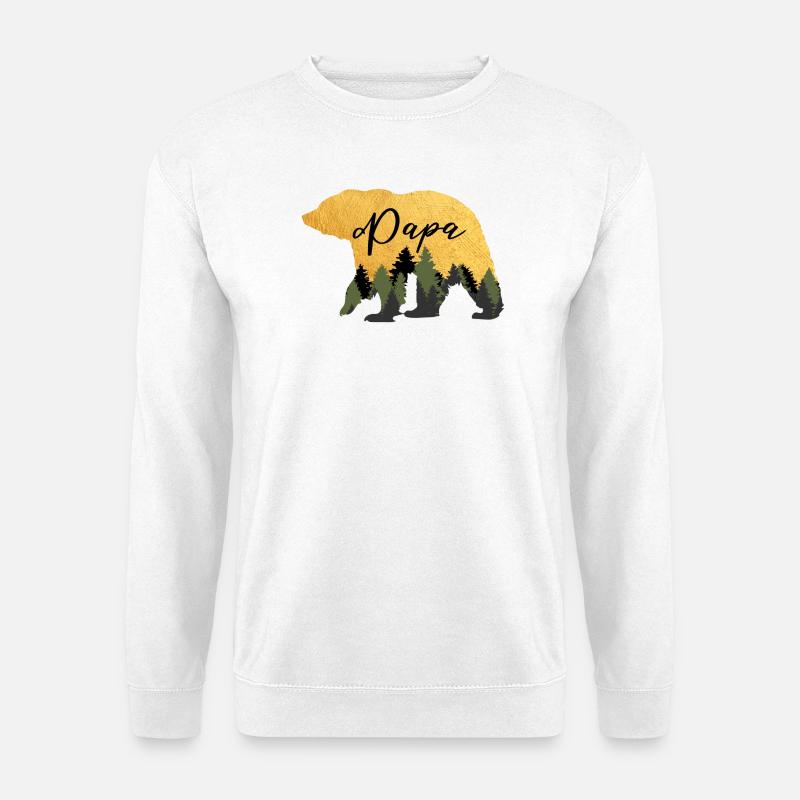 Bär Papa zum Vatertag  - Unisex Pullover - Weiß