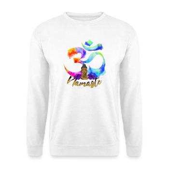 Namaste Bow Iris Buddha - Unisex Sweatshirt - white - Front