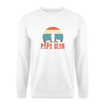 Papa bear - Unisex Pullover - Weiß - Vorne