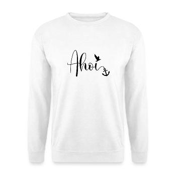 Ahoi Küste Nordsee Möwe Anker - Unisex Pullover - Weiß - Vorne