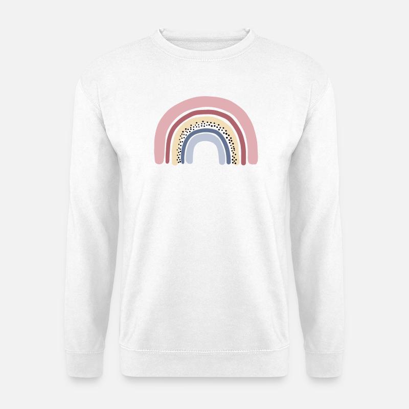 Regenbogen pastel - Unisex Pullover - Weiß