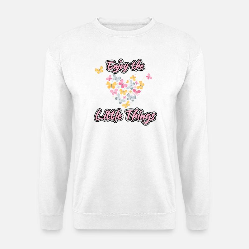 Genieße die kleinen Dinge - Unisex Pullover - Weiß