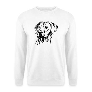 Rhodesian Ridgeback Kopf - Unisex Pullover - Weiß - Vorne