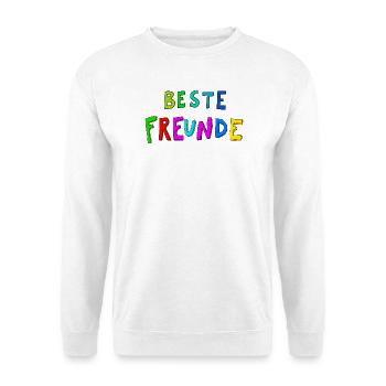 Beste Freunde Farbexplosion - Unisex Pullover - Weiß - Vorne