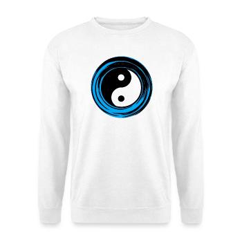 Yin-Yang Blau - Unisex Pullover - Weiß - Vorne