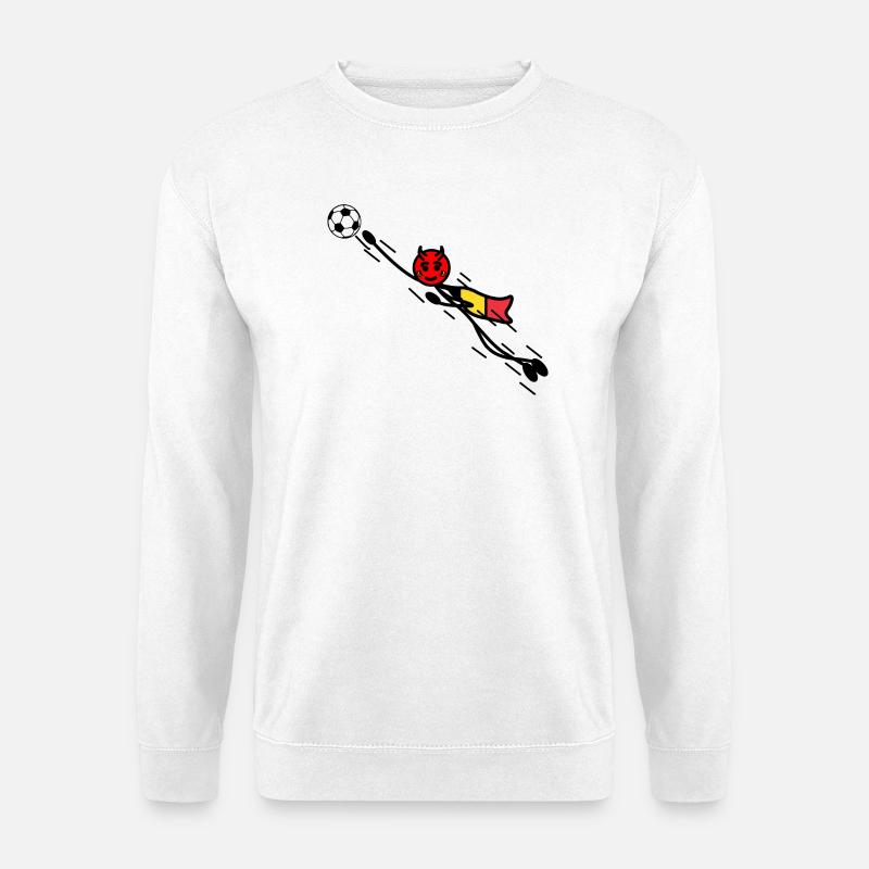 Flying Red Devil Held Keeper - Unisex Pullover - Weiß