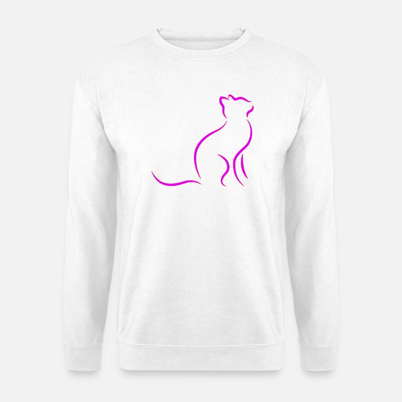 cat - Unisex Sweatshirt - white