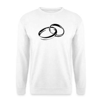 Alliances Bagues de mariage Bagues de mariage - Sweat-shirt Unisexe - blanc - Devant