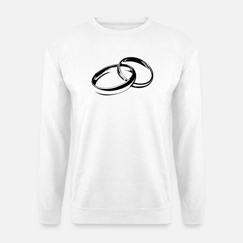 Alliances Bagues de mariage Bagues de mariage - Sweat-shirt Unisexe - blanc
