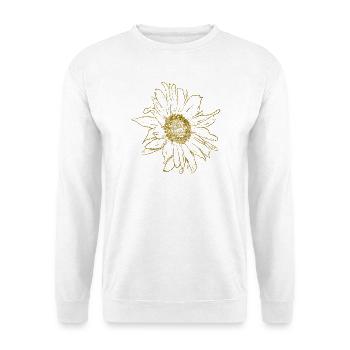 Autocollant Sunflower Gold Flower Power - Sweat-shirt Unisexe - blanc - Devant