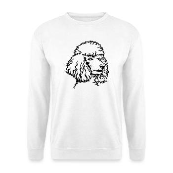 Pudel Kopf - Unisex Pullover - Weiß - Vorne