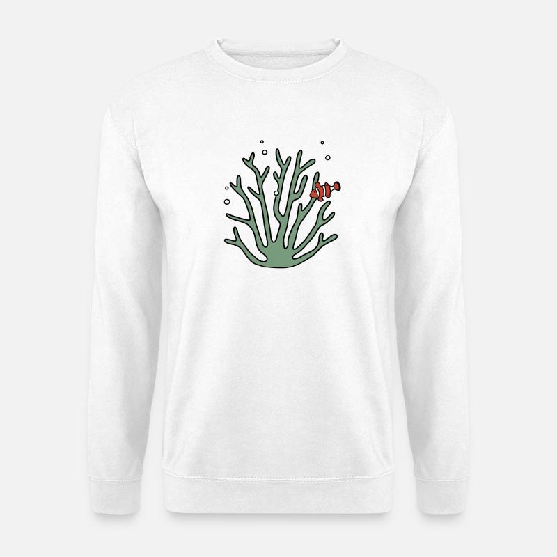 Koralle Anemonenfisch - Unisex Pullover - Weiß