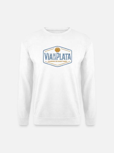 Via de la Plata Pilger-Stempel | Jakobsweg - Unisex Pullover - Weiß