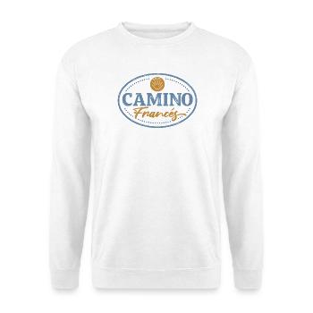 Camino Francés Pilgrim Stamp | Santiago - Unisex Sweatshirt - white - Front