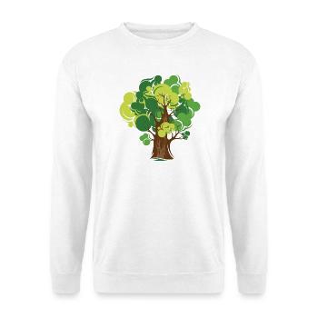 baum Natur nature bio illustration Wald Wälder - Unisex Pullover - Weiß - Vorne
