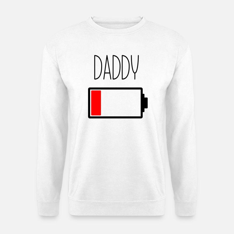 Der Schlagzeug-Papa - Unisex Pullover - Weiß